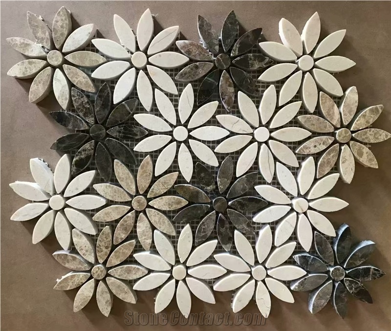 Dark Emperador Marble Hexagon Mosaic Tile Price