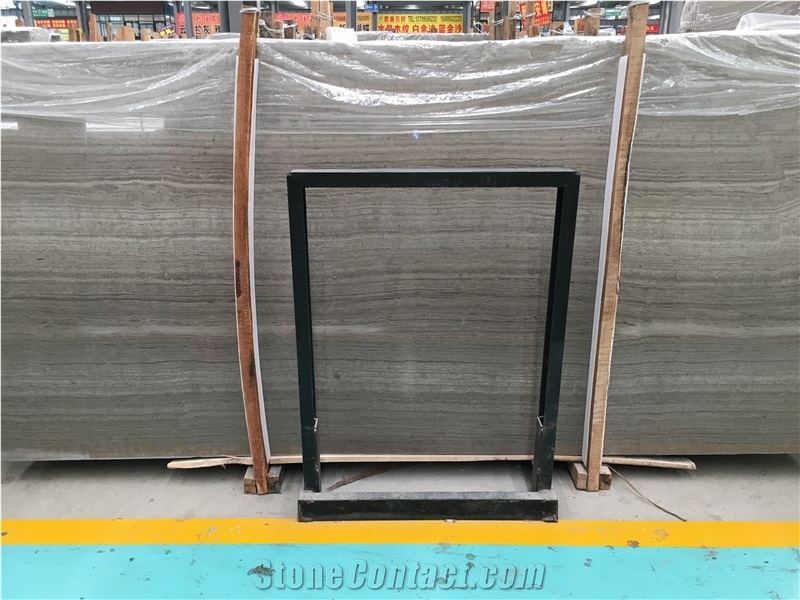 Grey Wood Grain Marble Slab & Walling Tiles Price