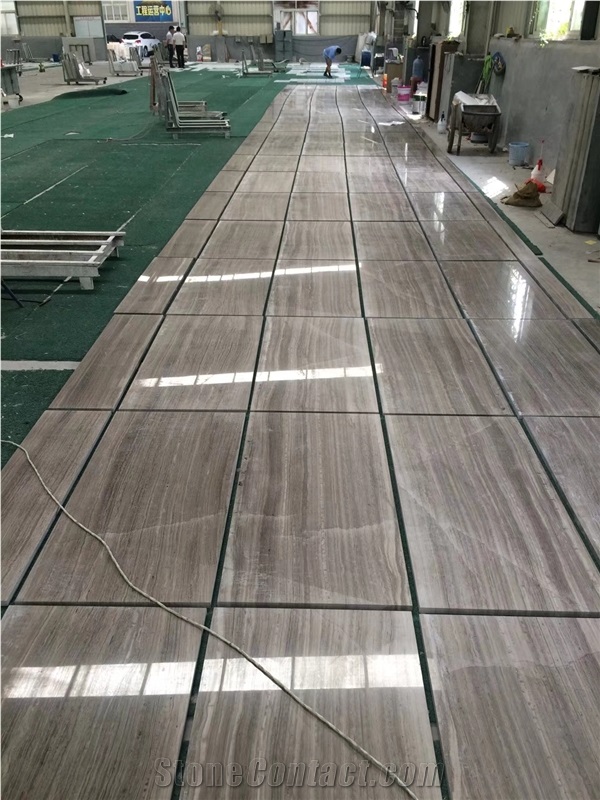 Grey Wood Grain Marble Slab & Walling Tiles Price