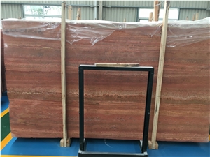 Iran Khalvangah Red Travertine Slabs & Floor Tiles