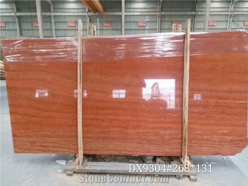 Iran Khalvangah Red Travertine Slabs & Floor Tiles