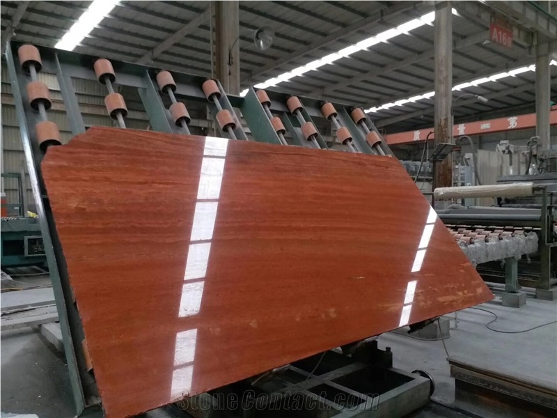 Iran Khalvangah Red Travertine Slabs & Floor Tiles