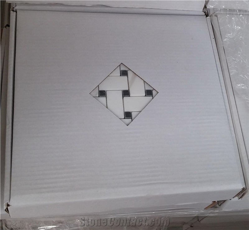 Pure White Basketweave Marble Mosaic Tile Price