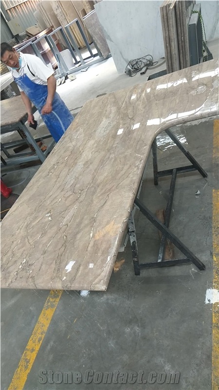 Purple Grey Marble Kitchen Countertops Worktops