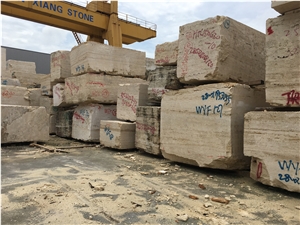 Quarry Bucak Classic Beige Travertine Blocks Price