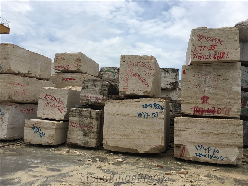 Quarry Bucak Classic Beige Travertine Blocks Price