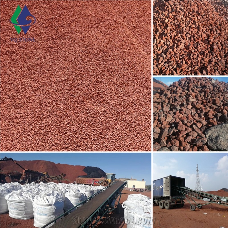 Red Lava Rock, Red Volcanic Rock, Red Pumice Stone