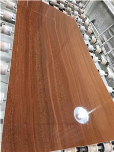 Red Wood Grain Onyx Slabs & Walling Flooring Tiles