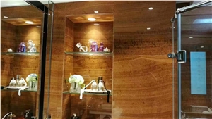 Red Wooden Marble Slabs & Walling Flooring Tiles