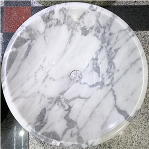 Round India Atlantic Green Marble Vessel Sinks