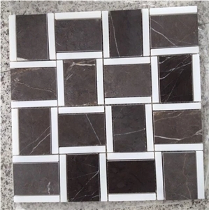 Round Pietra Grey Marble Kitchen Mosaic Tile Price