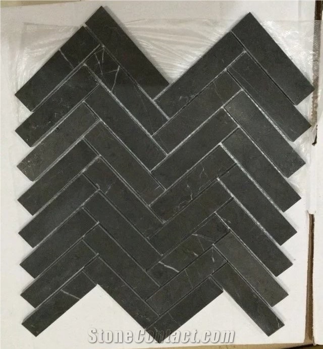 Round Pietra Grey Marble Kitchen Mosaic Tile Price