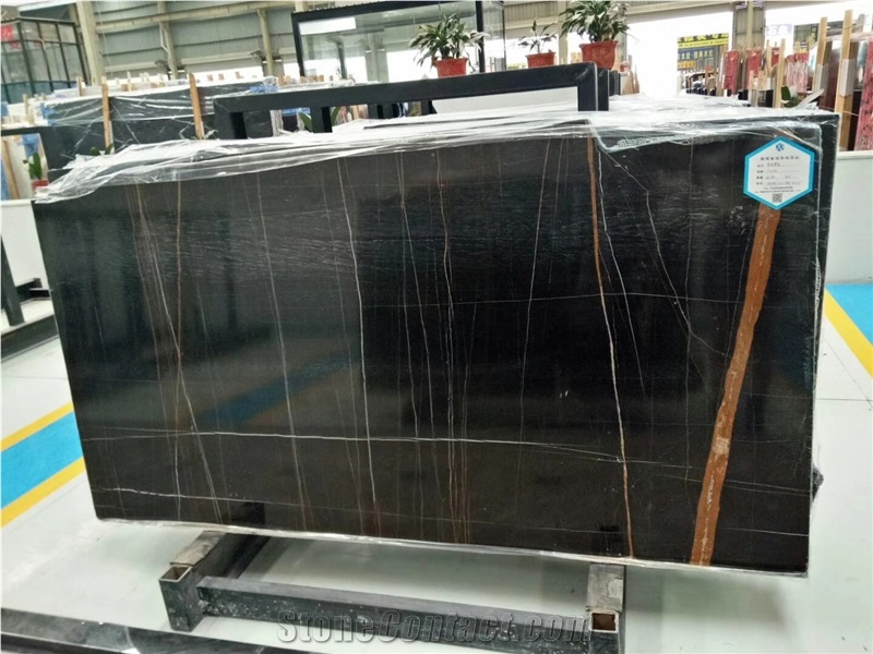 Tunisia Noir Aziza Marble Slabs & Flooring Tile
