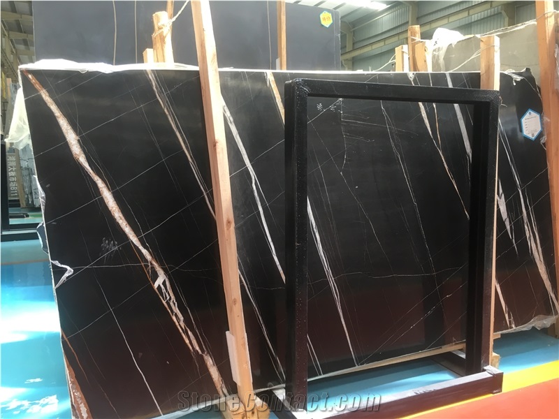 Tunisia Noir Aziza Marble Slabs & Flooring Tile