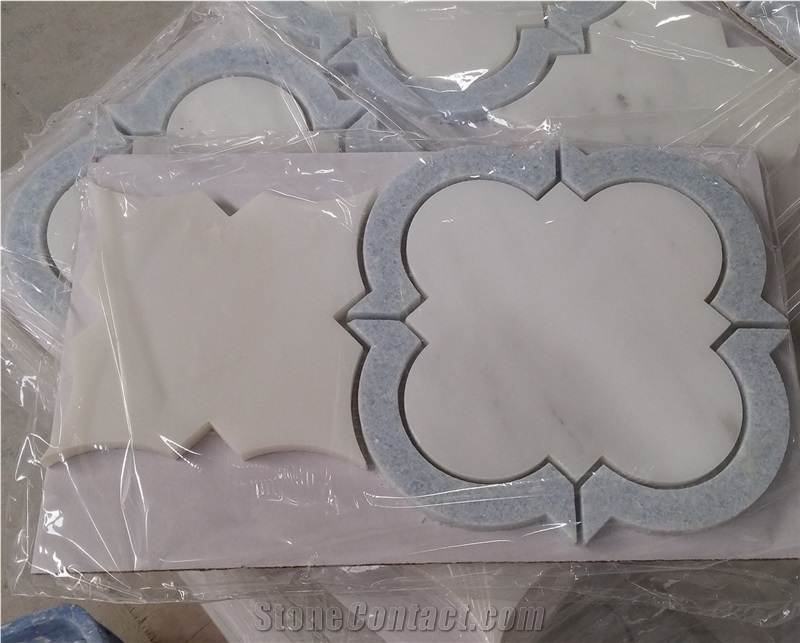 White Carrara Marble Round Mosaic Tile Price