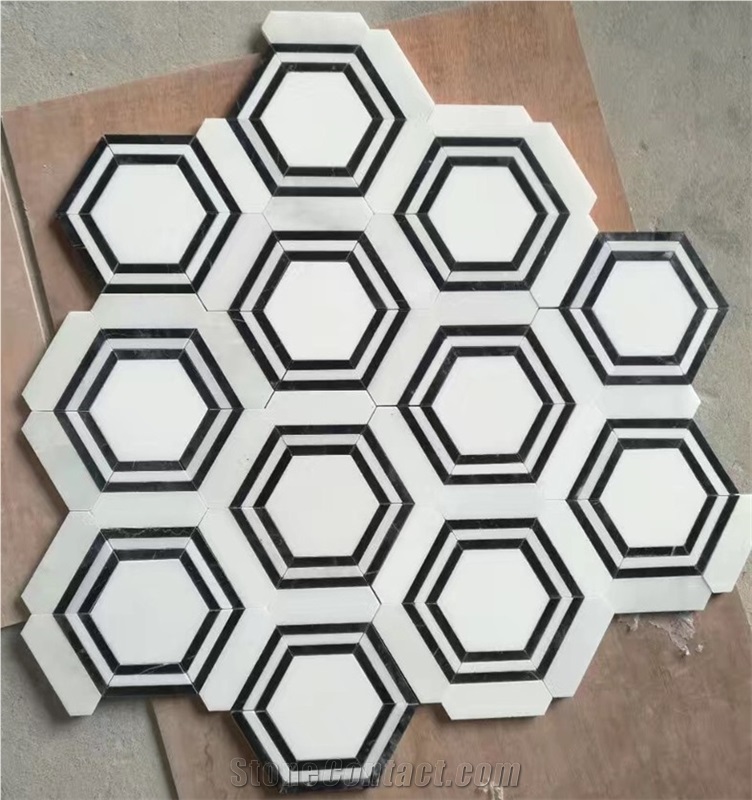 White Carrara Marble Round Mosaic Tile Price