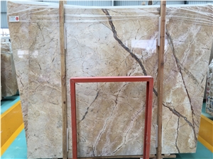 Whosale Feather Golden Spider Marble Slabs Price