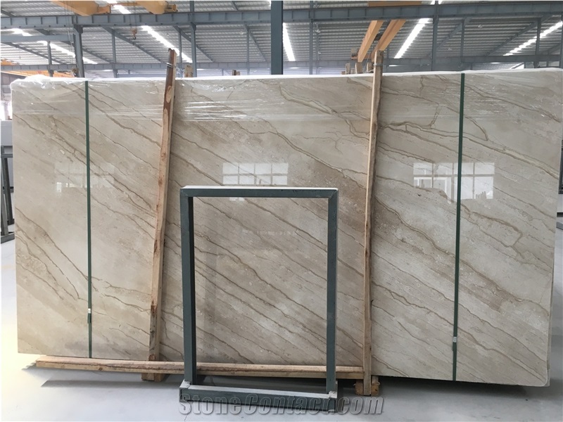 Whosale Polished Dino Beige Marble Slabs Price