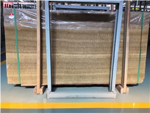 Wooden Yellow Marble Slabs & Walling Flooring Tile