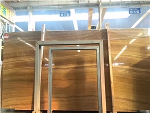 Wooden Yellow Marble Slabs & Walling Flooring Tile