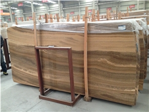 Wooden Yellow Marble Slabs & Walling Flooring Tile