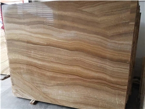 Wooden Yellow Marble Slabs & Walling Flooring Tile