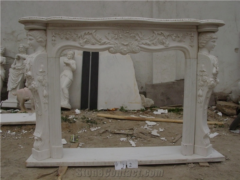 Beautiful French Style Marble Fireplace Mantels