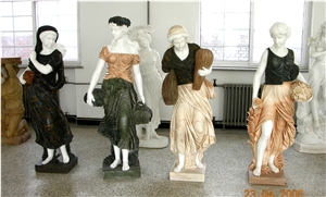 Beautiful Hand Carved Colorful Statues