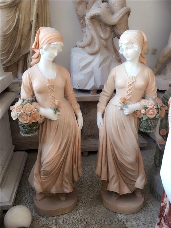 Beautiful Hand Carved Colorful Statues