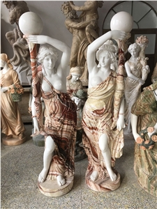 Beautiful Hand Carved Colorful Statues