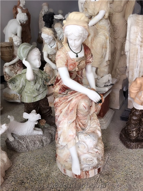 Beautiful Hand Carved Colorful Statues