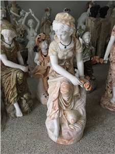 Beautiful Hand Carved Colorful Statues