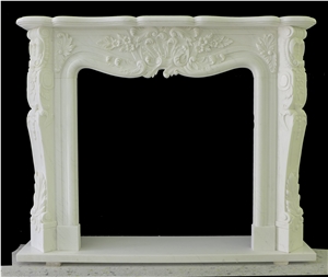Beautiful Hand Carved Indoor Fireplace Mantel