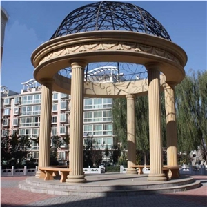 Big Hand Carved Marble Column Gazebo