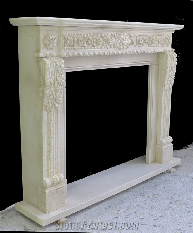 Classic Hand Carved Indoor Mantel