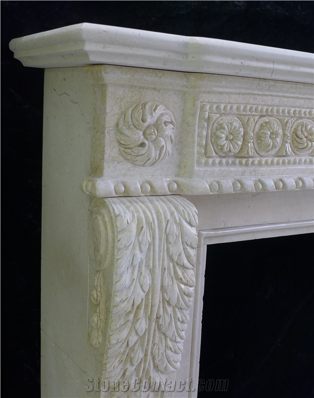 Classic Hand Carved Indoor Mantel