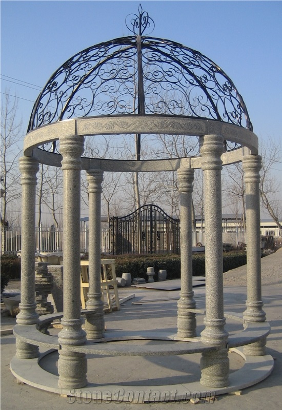 Nice Garden Stone Column Gazebo