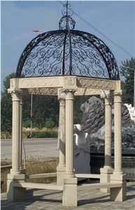 Nice Garden Stone Column Gazebo