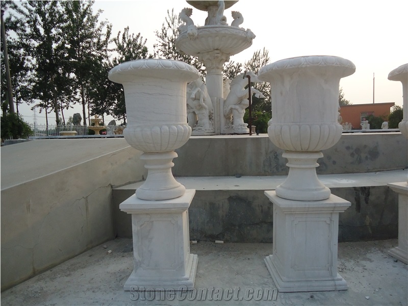 Nice Hand Carved Garden Flower Pot