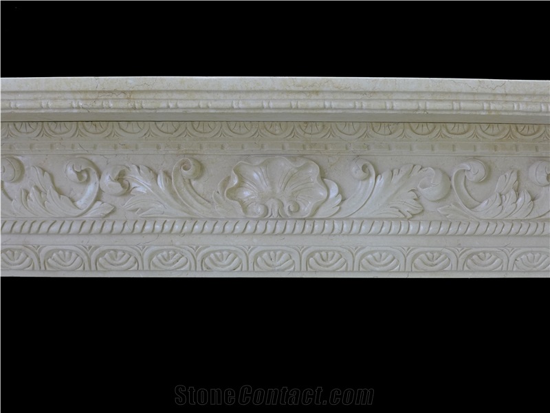 Nice Hand Carved Marble Fireplace Mantel