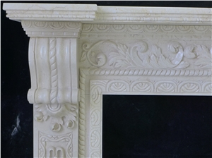 Nice Hand Carved Marble Fireplace Mantel