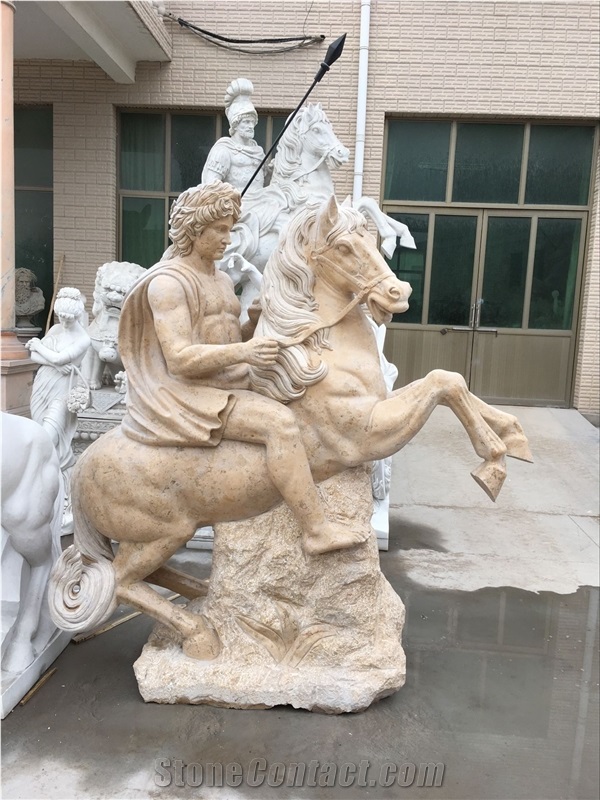 Nice Hand Carved Roman Warrior Statues