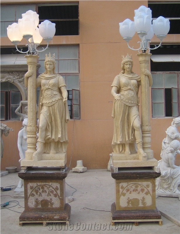 Nice Hand Carved Roman Warrior Statues