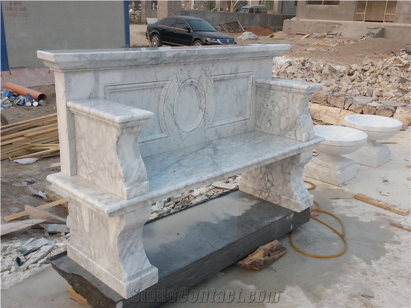 Nice Stone Garden Bench