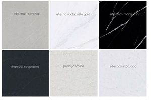 Large Patterned Quartz Surfaces