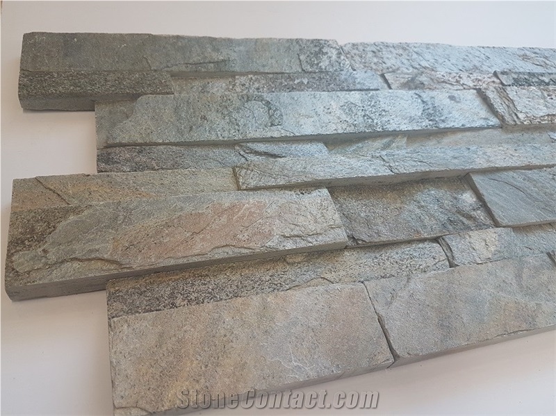 Zeera Green Slate Stone Wall Panel Z Shape