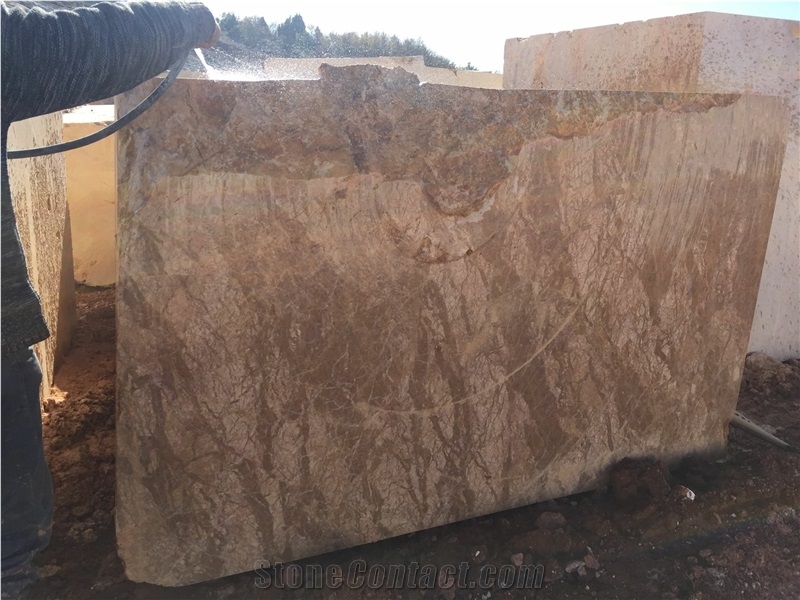 Golden Sunset Marble Block, Turkey Golden Marble