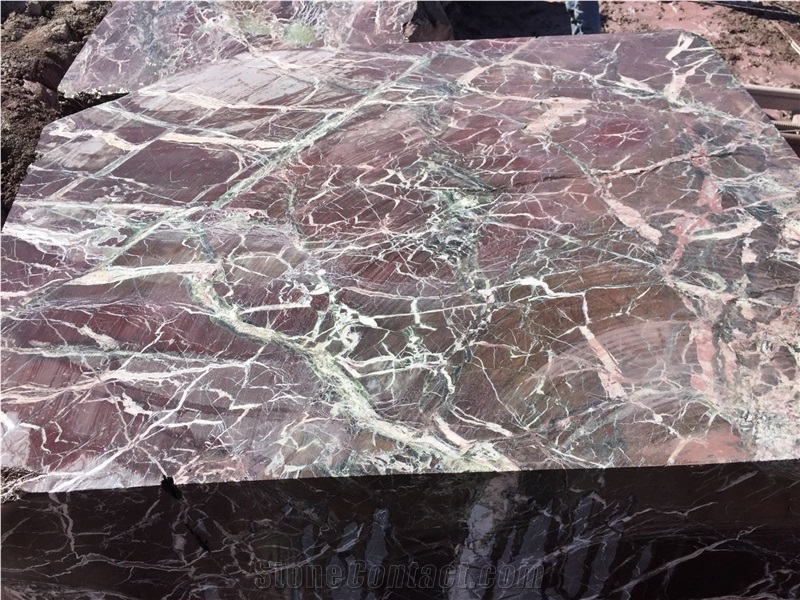 Rosso Levanto Marble Blocks, Elazig Cherry Marble