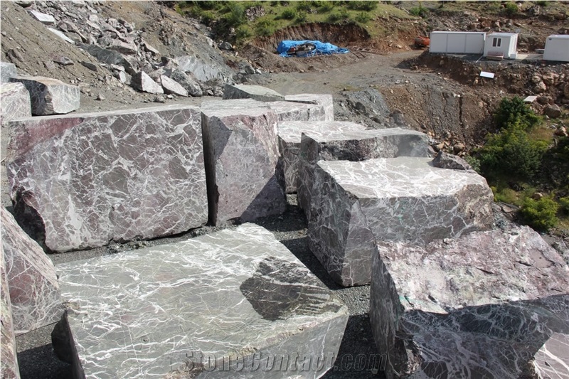 Rosso Levanto Marble Blocks, Elazig Cherry Marble