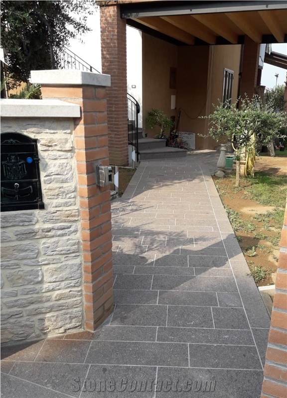 Porphyry Fortebuso, Porfido Di Forte Buso Tiles Flamed Surface